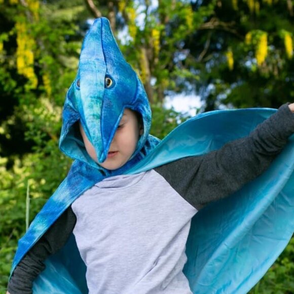 New w/Tag-Great Pretenders Blue `Cape Dinosaur - Pterodactyl Hooded - Picture 14 of 16